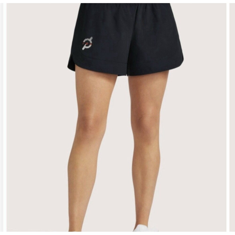 Peloton Short Womens M Black Elastic Waist Inseam 3.5” Lined Polyester Blend
